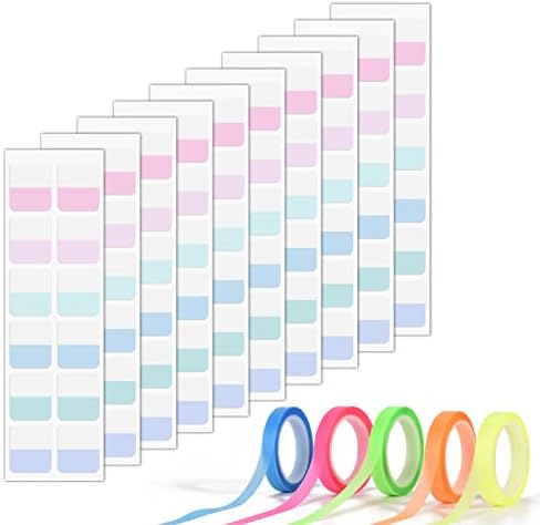 Транспарентен леплив индекс на Baytory, јазични белешки за лепливи белешки со долги страници со маркери на книги, знамиња со ленти