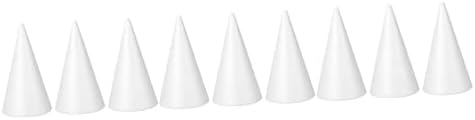 Toyvian 9 парчиња пена конус додатоци за прстен мали домашни украси мини табела бела полистирен полистирен облици украси Деца пени украси за украси