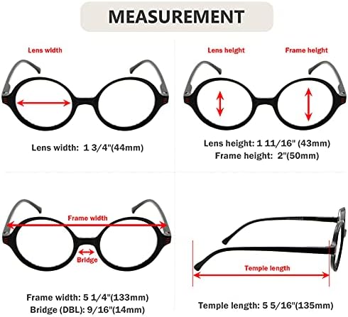 Gr8sight 4 пара читање очила за жени околу ретро читателите мали леќи