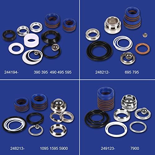 Додатоци за распрскувач на распрскувачи за распрскувачи без воздушна боја, комплет за поправка на делови за 390 795 1095 3900 5900 7900, додатоци