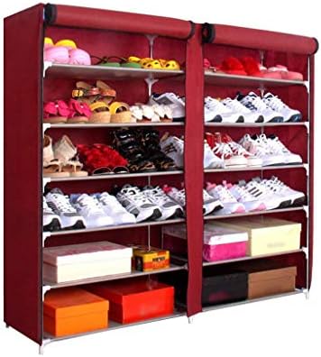 KMMK плакарот за влез во ходникот 7-слој за чевли за чевли за 45 пара чевли, DIY собрана решетка за складирање на чевли, без алатки,