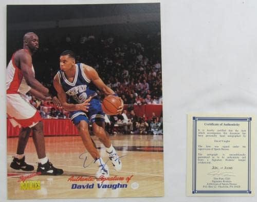 Дејвид Вон потпиша автоматски автограм од 1995 година Дебитанти 8x10 Кошаркарска картичка W - Автограмирана НБА фотографии
