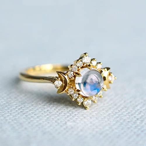 Мода злато позлатена форма на ветување за ветување за жени и девојчиња кубни цирконија прстени гроздобер накит роденден