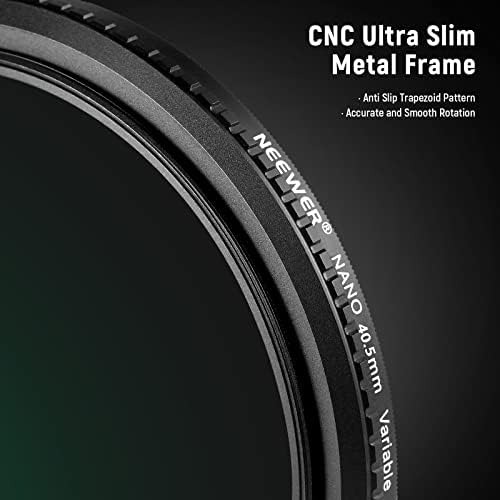 NEEWER 40.5 mm Променливиот ND филтер ND8-ND128 ФИЛТЕР ЗА ЛЕСНИЦИ НА ЛЕСНИЦИ НЕ X Крос неутрална густина Ултра-терен HD филтер