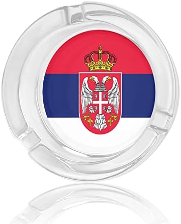 Српско знаме цигара стакло од пепелници околу држач за пушење на пепел за дома хотелска маса Топ декорација