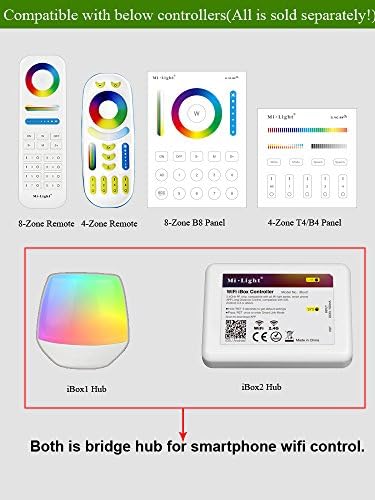 Пакет Од 4 Miboxer 4W MR16 LED Сијалица Рефлектор GU5. 3 Приклучок AC / DC 12V RGB+CCT Боја И Температура Променливи Затемнување Мора