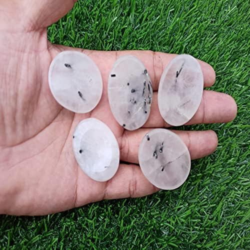 Турмалиран кварц Загрижена камен за кристално лекување џеб палм камен палецот камен 1 парчиња