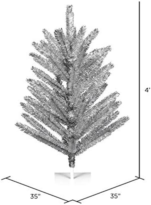 Викерман 4' Гроздобер Алуминиумска Вештачка Елка, Неосветлена-Вештачка Елка-Сезонски Внатрешен Домашен Декор