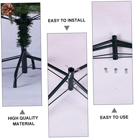 Doitool 3 парчиња елка база метална штанд база пара де зелена украс новогодишна елка стојат Божиќ стојат ротирање на елката штанд новогодишна