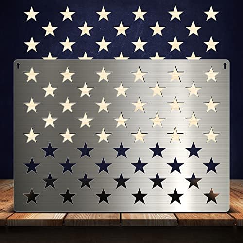 Американско Знаме 201 Нерѓосувачки Челик 50 Ѕвезди Матрица, За Резба Ѕвезди На Дрво, Ткаенина, Хартија, Ѕидови Уметност, Уметнички Цртеж