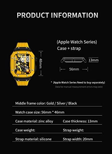 Компатибилен За Apple Watch Серија 7 45mm /Серија 6 5 4 44mm, Bileeko Заштитни Солиден Легура Метал Браник Случај Со Ремен