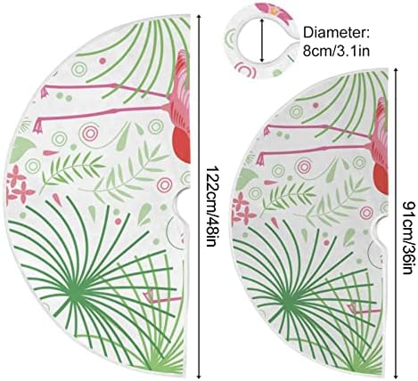 Оаренкол Тропски Фламинго Палма Цвет Елка Здолниште 36 Инчен Летен Животински Птица Божиќ Празник Дрво Дрво Декорации