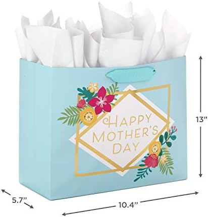 Белег 10 Голема Торба За Подароци За Денот На Мајката Со Ткивна Хартија, Широка