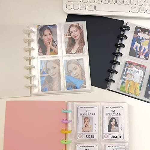 KPOP Photocard Binder 3 инчен држач за книги на фото -картички со ракави со 30 парчиња идолии за идоли албум визит картички Собери