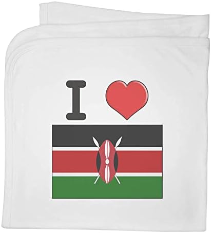 Азиеда „Ја сакам Кенија“ памучно бебе ќебе / шал