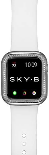 Скај за заштитен накит на Skyb Halo за Apple Watch Series 1, 2, 3, 4, 5, 6, SE уреди - сребрена боја за 40мм Apple Watch