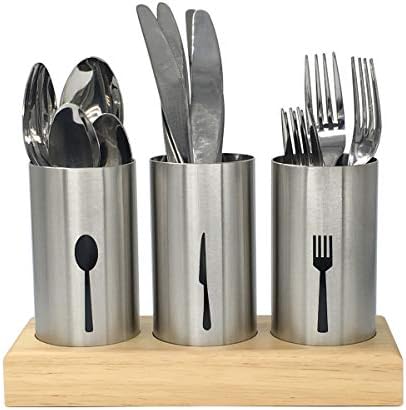 WSKC 4PC Flatware Caddy Носителот Нерѓосувачки Челик