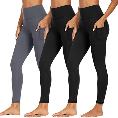 Хеланги со високи половини за жени - меки атлетски панталони за контрола на стомакот за трчање велосипедска јога тренинг - Reg & Plus
