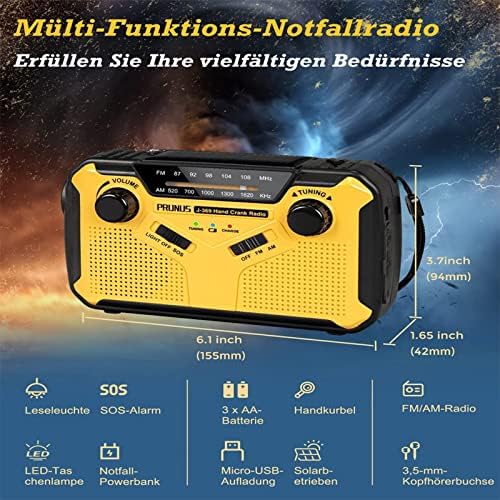 Crank Radio за итни случаи, батерија банка за итни случаи, аларм на отворено SOS