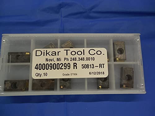 10 парчиња Нова алатка Dikar Co. MT10319 DT62 карбид инсерти DTC 50813-RT индекс