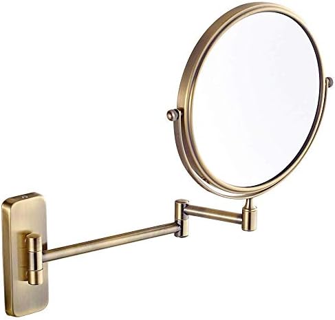 Lianxiao - 8 -инчен бања суета огледала, wallид монтиран цврсто двострана прилагодлива козметичка шминка за бричење