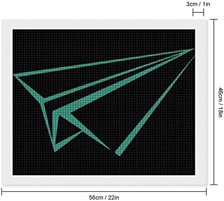 Хартиена авионска плоштад дијамантски комплети за слики со слики целосна вежба за украсување на домови 12 × 16/16 × 20