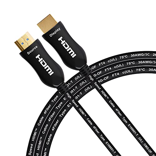 iBirdie 4k Оптички ВЛАКНА HDMI Кабел 200FT/62M CL3 Во-Ѕид Отценети 4K60Hz 1440p165Hz Со Голема Брзина Ултра HD Насочен Активен Кабел Компатибилен