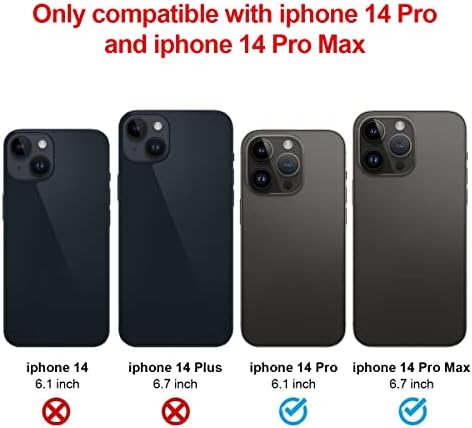 Perzework Оригинална Задна Задна Камера Замена На Стакло За Iphone 14 Pro и iPhone 14 Pro Max со претходно Инсталирано Лепило И Комплет Алатки