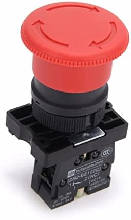 Електрична опрема Црвена глава прекинувач за итни случаи, ротирачки ресетирачки завртки за завртки за контрола на копчето за контрола