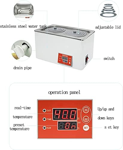 АНСНАЛНА Дигитална Термостатска Лабораториска Водена Бања, Спречување На Суво Согорување + со Изборни Отвори + Може Да Се Темпира,