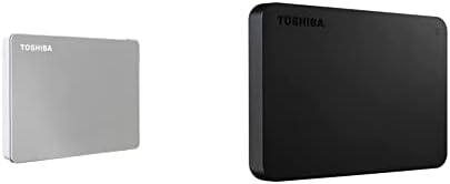 Toshiba Canvio Flex 4tb Пренослив Надворешен Хард Диск USB-C USB 3.0, Сребро за КОМПЈУТЕР, Mac, &засилувач; Таблет-HDTX140XSCCA &засилувач;