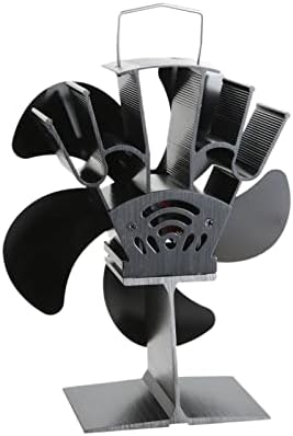 Гајуни 5-Сечила Вентилатор За Шпорет На Огниште На Топлински Погон Циркулира Топол Загреан Воздух Термометар За Вентилатор На Еко Шпорет
