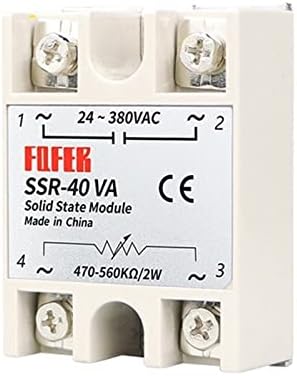 Pikis 1PCS Solid State Relay SSR-10VA SSR-25VA SSR-40VA 10A 25A 40A RELAIS регулатор 24-380VAC излез SSR 10VA 25VA 40VA