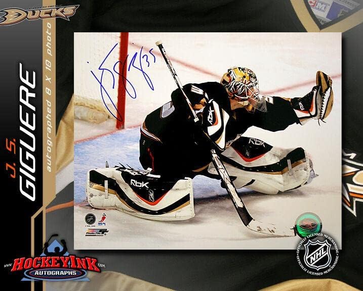 Ј. Igигуер потпиша Анахајм патки 8 x 10 Фото - 70207 - Автограмирани фотографии од НХЛ
