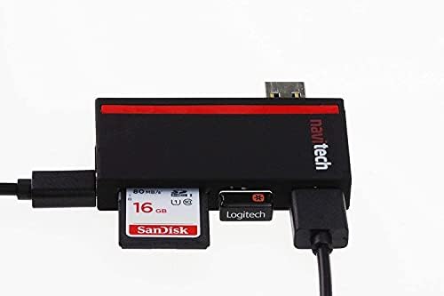 Navitech 2 во 1 лаптоп/таблет USB 3.0/2.0 Hub адаптер/микро USB влез со SD/Micro SD картички читач компатибилен со Lenovo ThinkPad T14