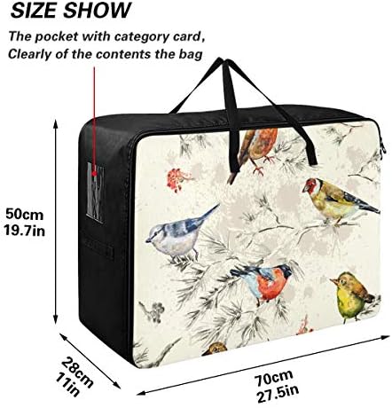 Торба за Складирање Облека Од емеливор Под Креветот За Ватенка-Торба За Организатори На Птици И Цвеќиња Со Голем Капацитет