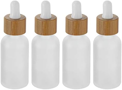 Alremo Xinghuang - Замрзнати шишиња со капки 30 ml стакло со стакло есенцијално масло со масло со очите и бамбус капаци парфеми примерок