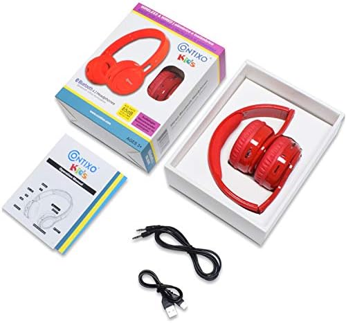 Контиксо КБ - 2600 Преку Слушалки За Уши-Безжични Bluetooth Слушалки Деца Безбедно-85dB Со Јачина На Звук Ограничена Со Долготрајна Батерија-Вграден