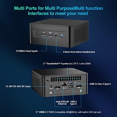 Intel NUC 13 NUC13ANHi5 Арена Кањон Мини КОМПЈУТЕР, Core i5-1340P, Barebones, БЕЗ RAM МЕМОРИЈА, БЕЗ SSD, NO os, мини Компјутери