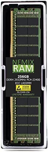 НЕМИКС RAM МЕМОРИЈА 256GB DDR4-2933 PC4-23400 ECC Lrdimm Оптоварување Намалување На Серверот Меморија Надградба За Dell PowerEdge R740 Решетката