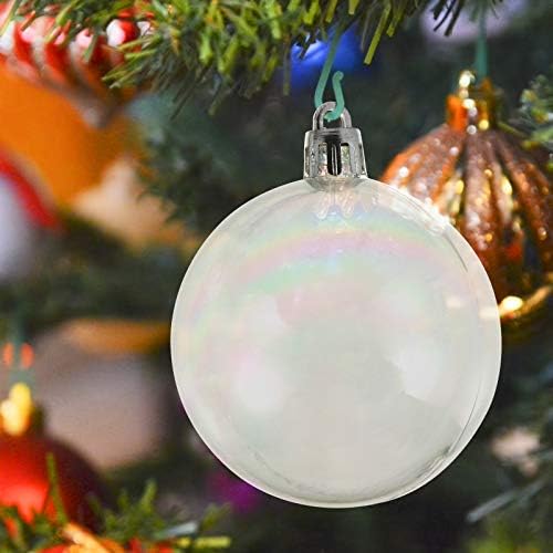 Јасни украси 18 парчиња Божиќни божици тркалезни топки Божиќни дрвени забави топки украси Божиќни украси Божиќни украси ги чистат Божиќните