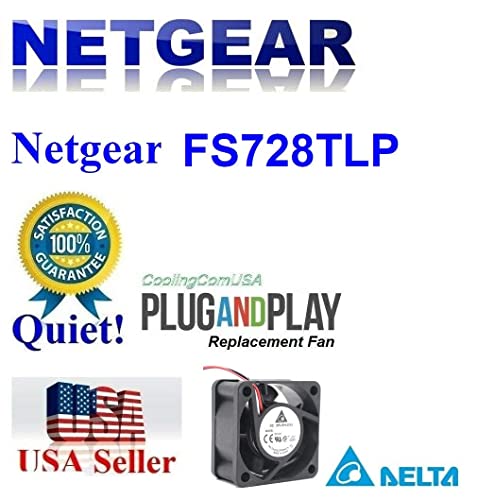 1x екстра-ладење тивка замена вентилатор компатибилен за Netgear FS728TP, FS728TLP вентилатор 24DBA бучава