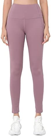 Асунлин со високи половини јога панталони со џебови за жени Контрола