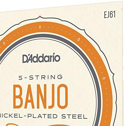 D'Addario EJ61 Никел 5-жици на бањо, средни, 10-23