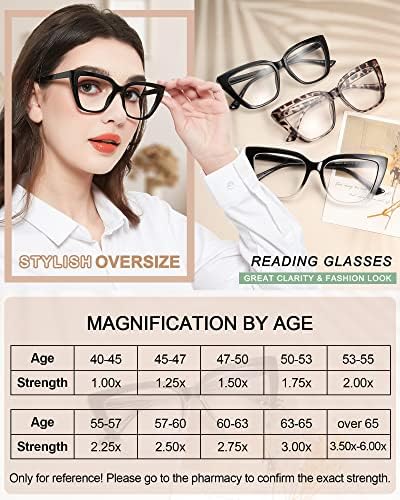 Маре Азуро преголеми очила за читање Womenените големи читатели на очите на мачки 1.0 1,25 1,5 1,75 2.0 2.25 2.5 2.75 3.0 3.5 4.0 5.0