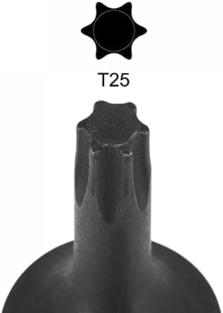 Uxcell T25 Impact Torx Bit Socket, 1/4 квадратен погон со должина од 35мм CR-MO метрички големини