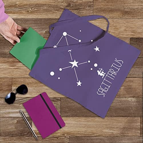 Бенг уредна облека Зодијак подароци - хороскоп хороскоп платно торба за роденденски подароци за жени - торби за купување на еднократно
