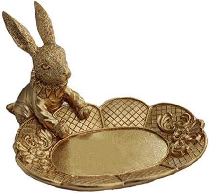 Златен зајак ѓердан обетка за обетки за накит за складирање на смола за складирање на смола Дома за декор за забава