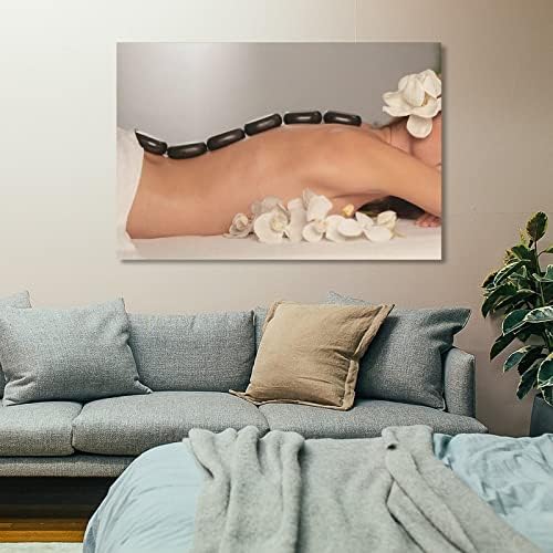 Постери за убавина за салони за убавина, цело тело масажа за масажа спа -постер платно сликање wallидна уметност постер за дневна соба за