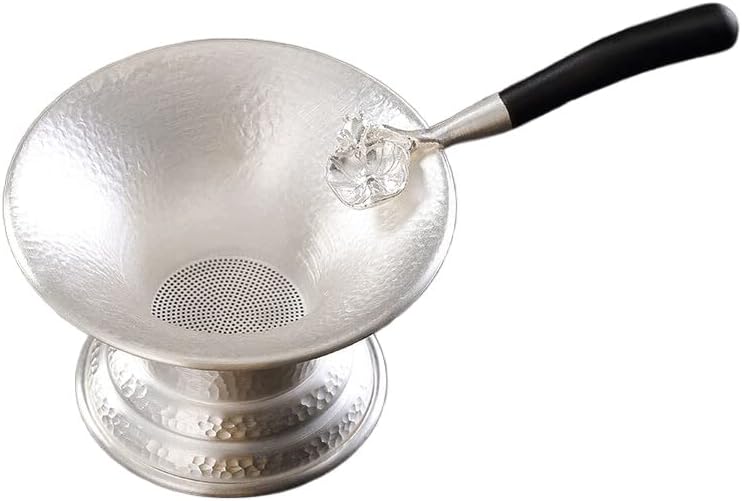 Креативно домаќинство на чај од сребрен чај, креативно домаќинство на чај 银 茶 单 个 锤纹 茶水 分离器 创意 家用